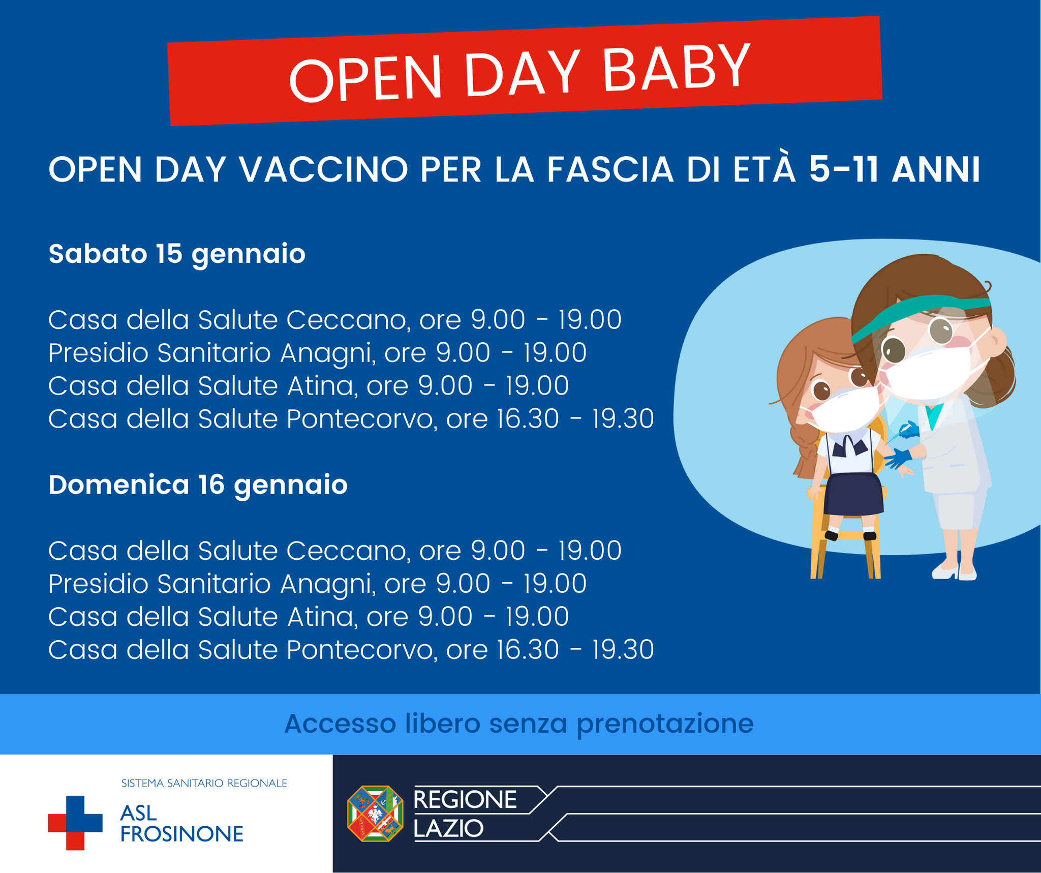 Frosinone - 1600 Bimbi Vaccinati In 24 Ore E Domenica Si Continua Con L ...